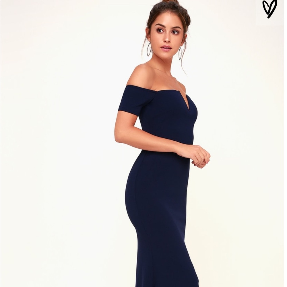 Lulus Lynne floor length maxi dress cold shoulder